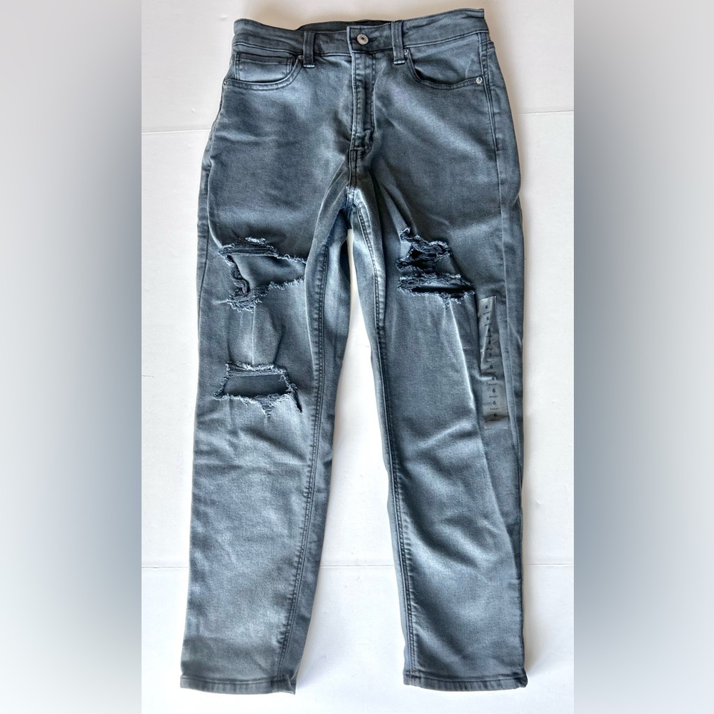 🍒(A464) NWT American Eagle Mom Jean Stretch. Dark Gray. Size: 6/28W Short - Picture 2 of 13